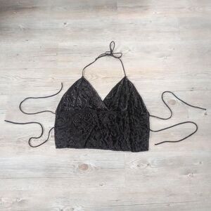 Vintage 90s Y2K Backless Beaded Fairy Halter